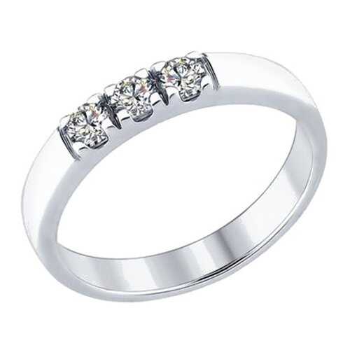 Кольцо женское SOKOLOV из серебра со Swarovski Zirconia 89010059 р.17 в Магия Золота