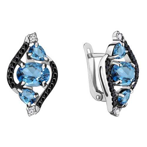 Серьги Aquamarine 4474605Ч.5 в Магия Золота